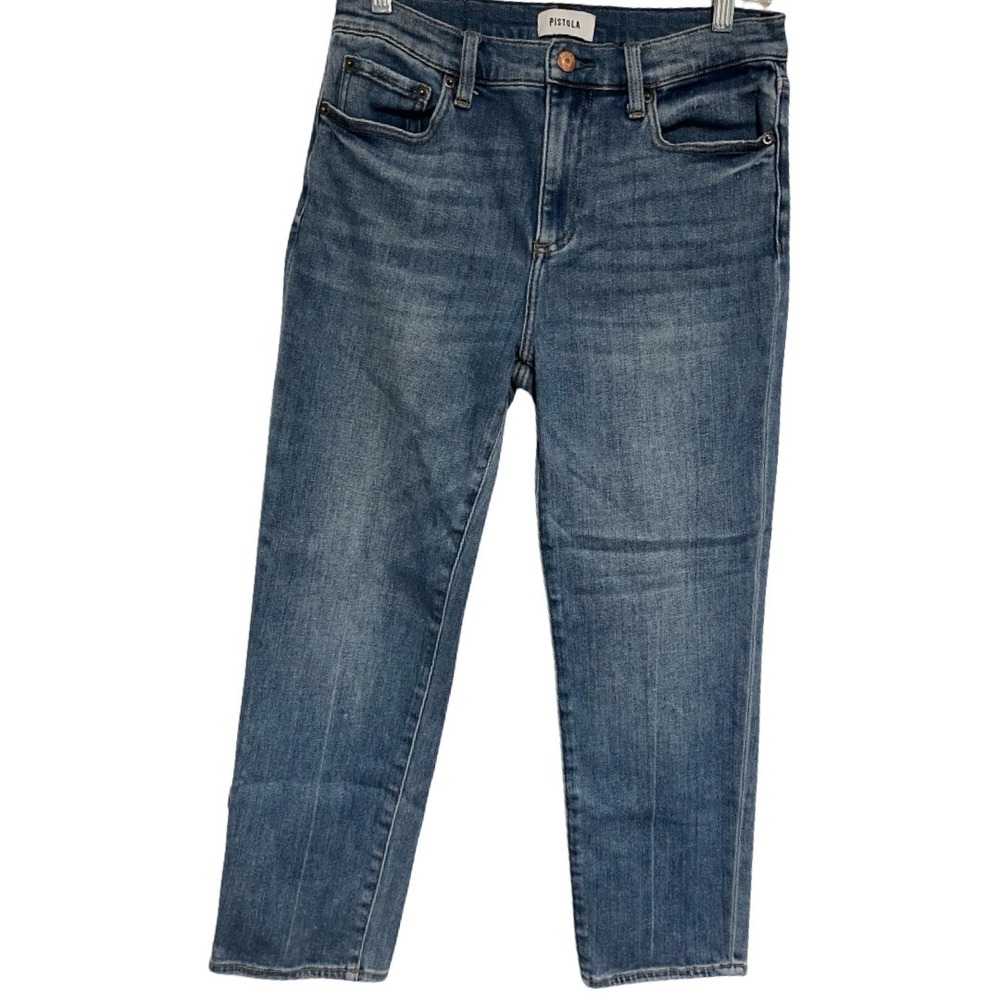 Pistola Amaya Straight Leg Jeans Medium Wash Blue Size 29